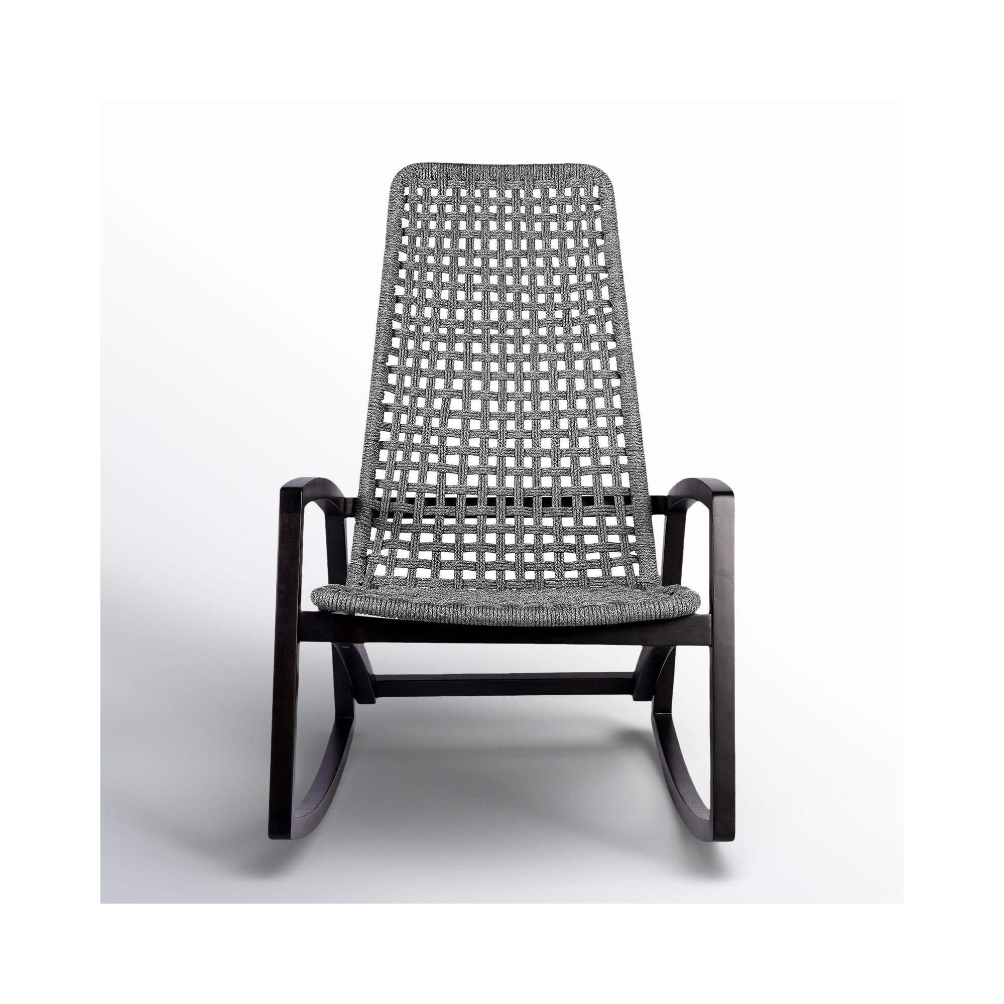 Amare Outdoor Rocking Solid Wood Chair, Gray