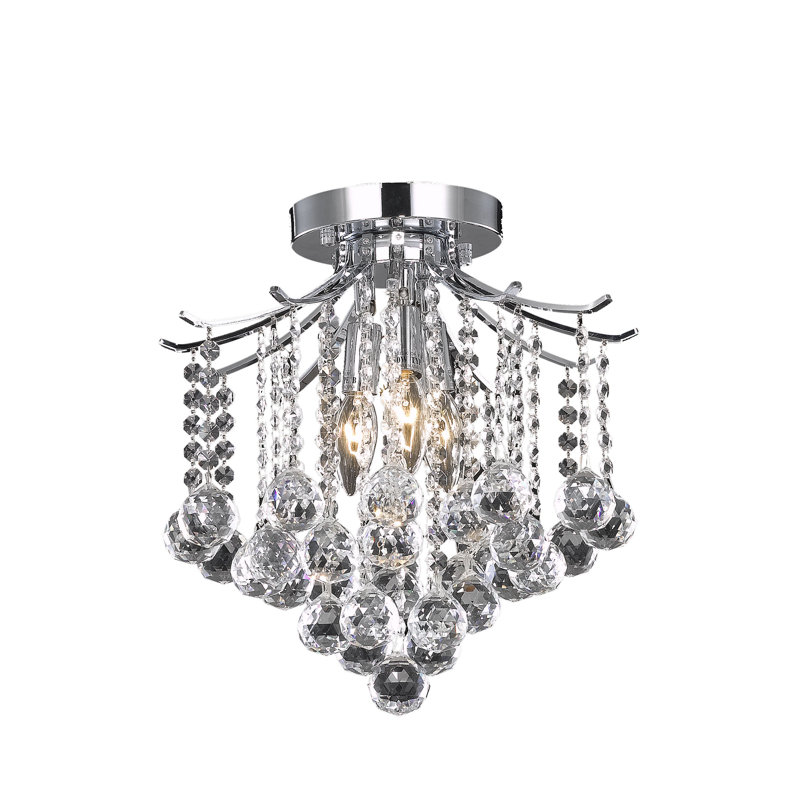 Hermanson Flush Mount, Chrome, 12" H x 12" W x 12" D