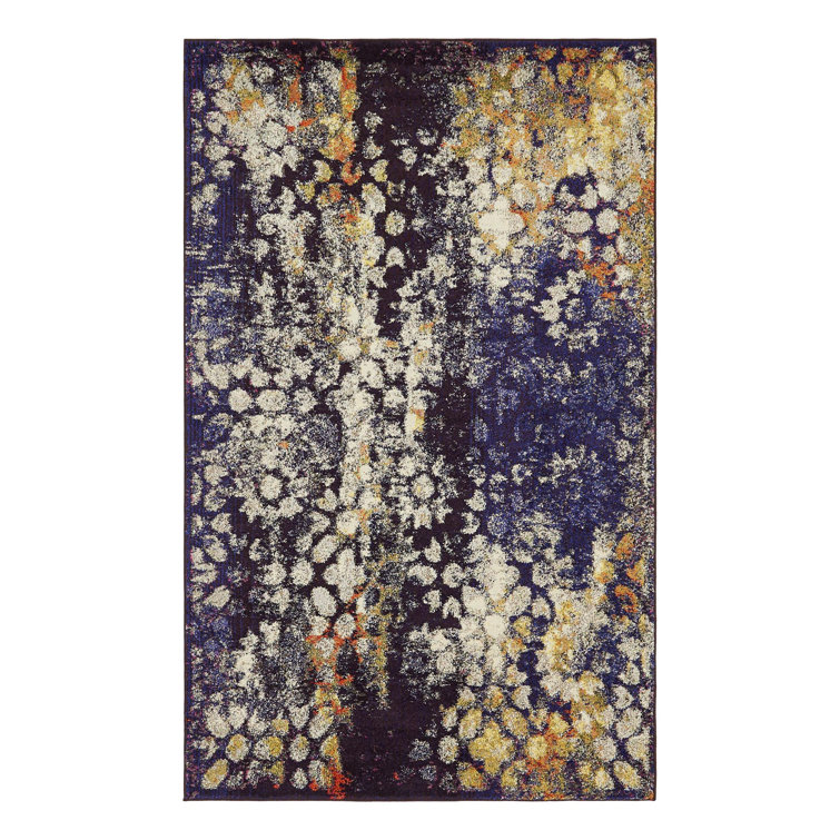Dimonetta Washable Abstract Indoor Rug
