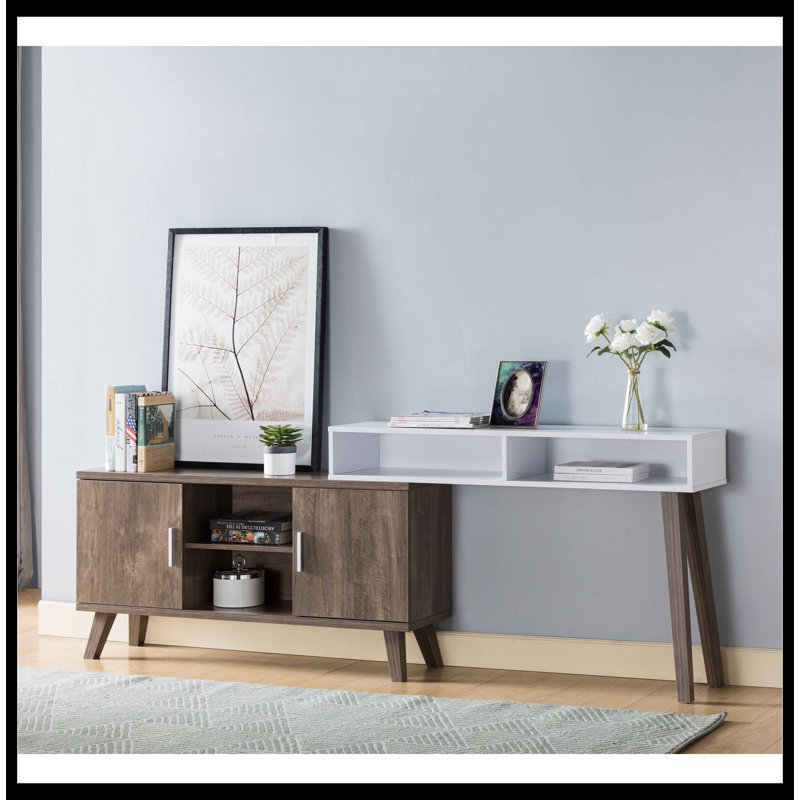 Home Entryway Console Table with Multi- Storage Compartments, Display Cabinet