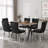 Rectangular Wooden Dining Set with Tufted Dining Chair-1876932905-1876932908