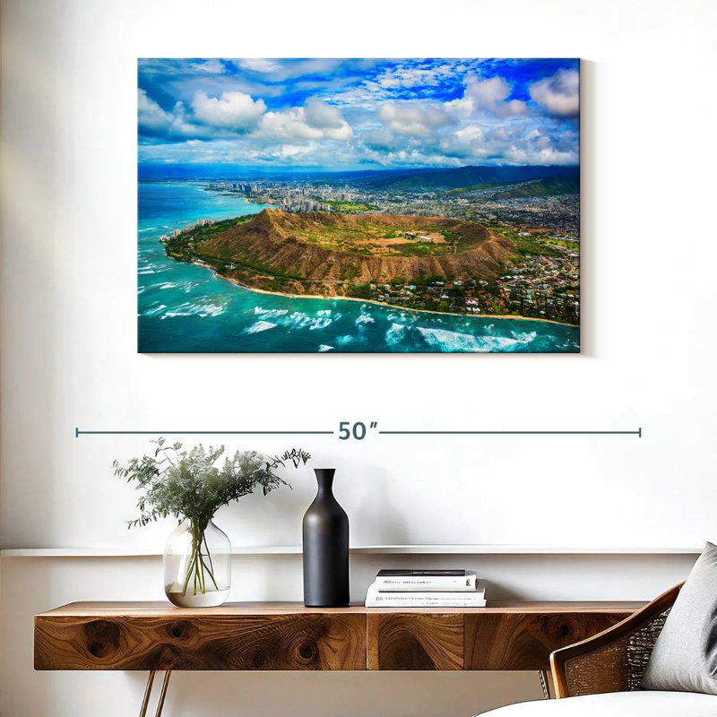 Gillard Diamond Head Hawaii, H 26 po x l 39 po