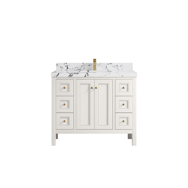 Meuble-lavabo simple en albâtre Nashville, Onyx