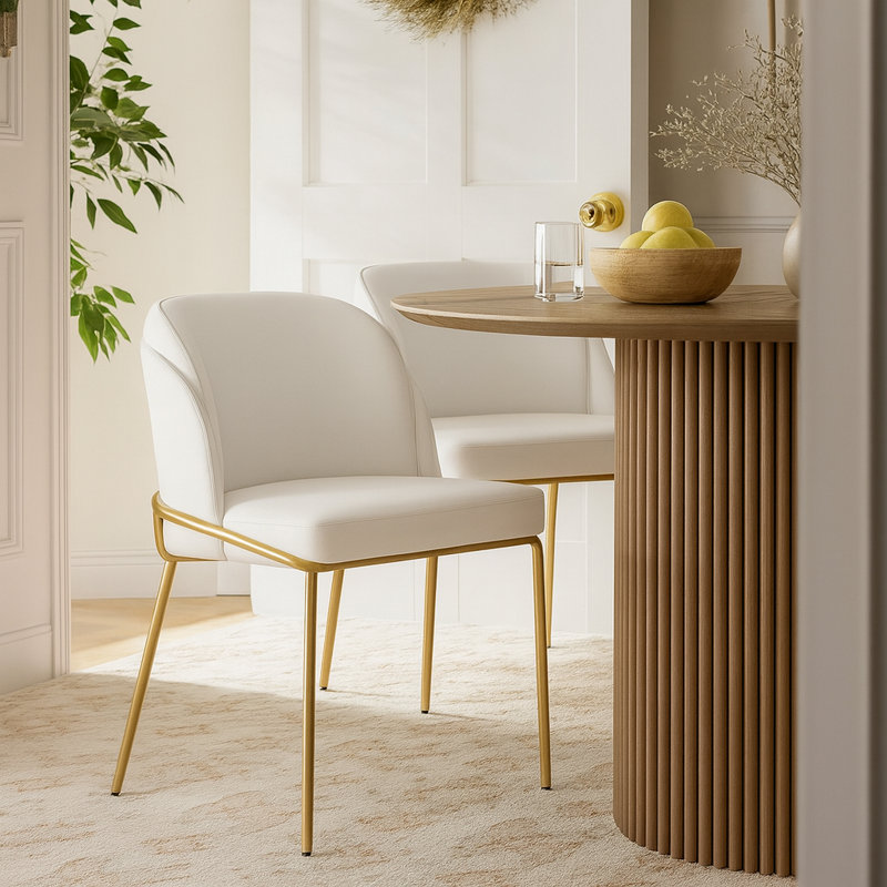 Jagger Side Chair, White Vegan Leather