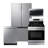 Samsung Stainless Steel Kitchen Package with 32 cu. ft. Mega Capacity 3-Door French Door Refrigerator with Electric Range-109211744-109211749