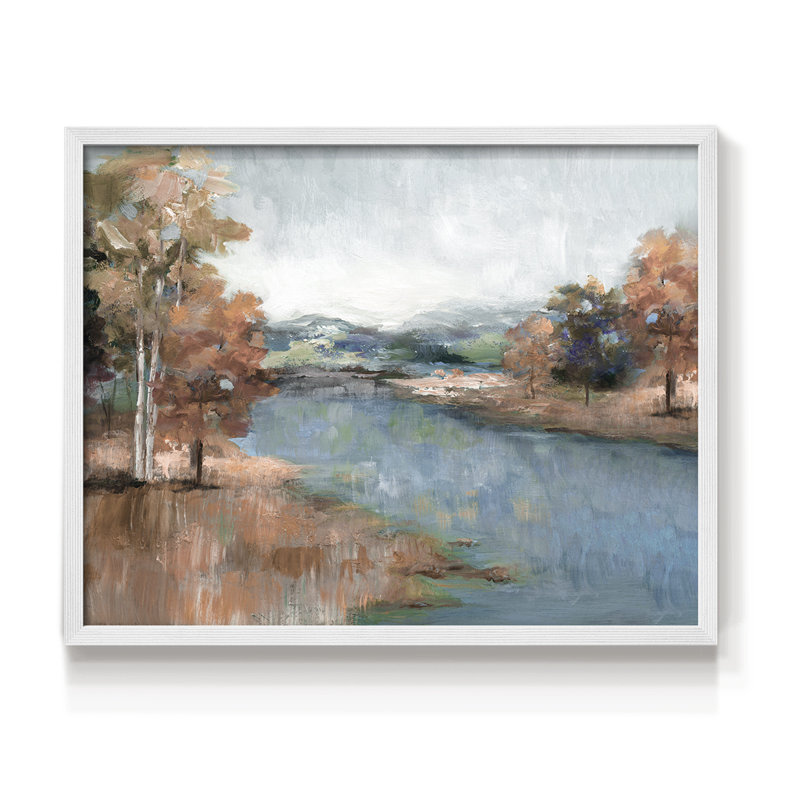 Blush Meadow - impression encadrée - réaménageable, H 11 po x l 14 po, Blanc