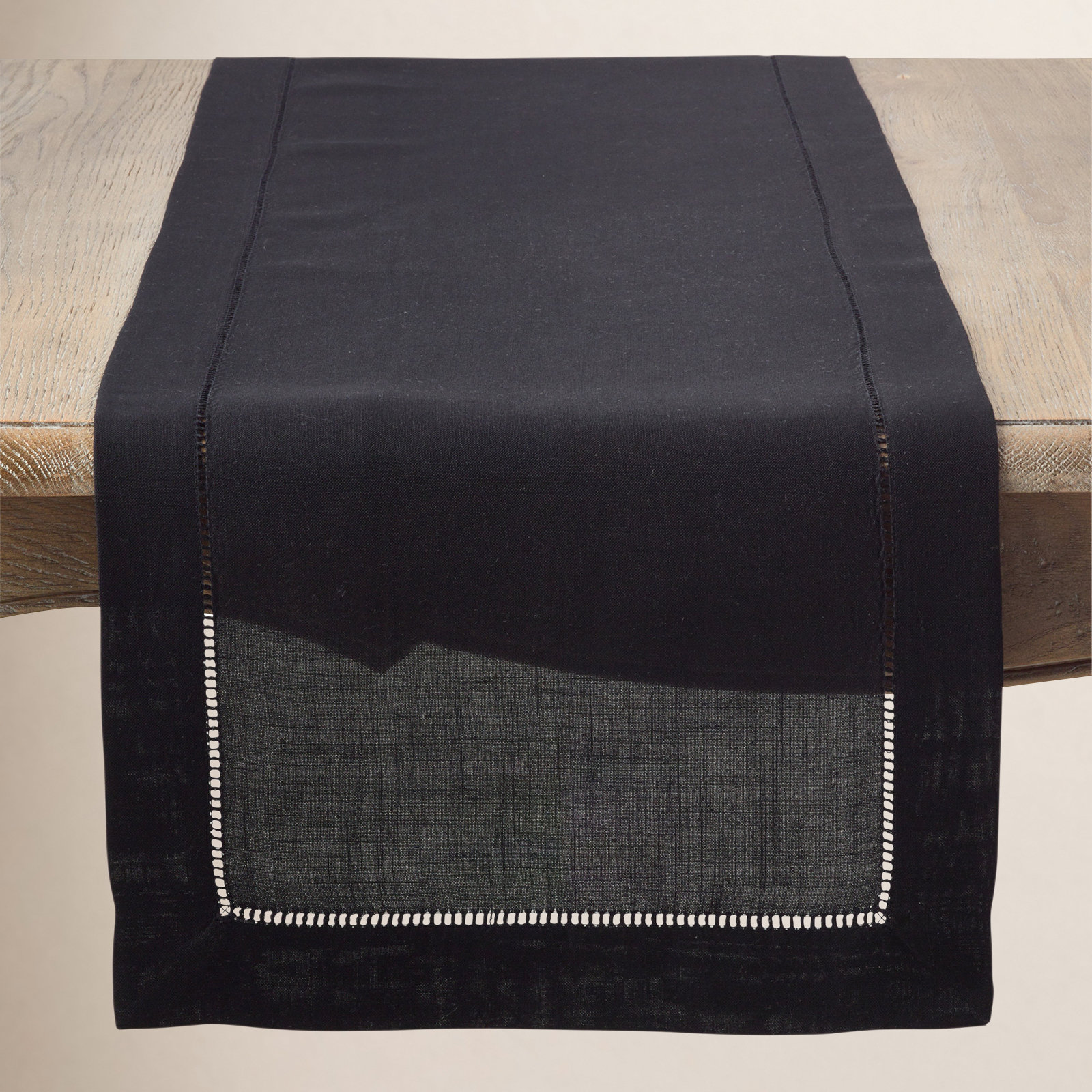Emmeline Table Runnner, Black, 54" L x 16" W