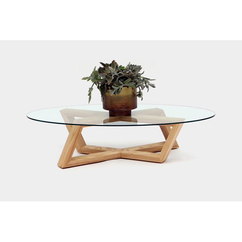 Focal Coffee Table, Ash, 15" W x 48" L x 48" W