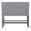 Banc rembourré gris avec dossier