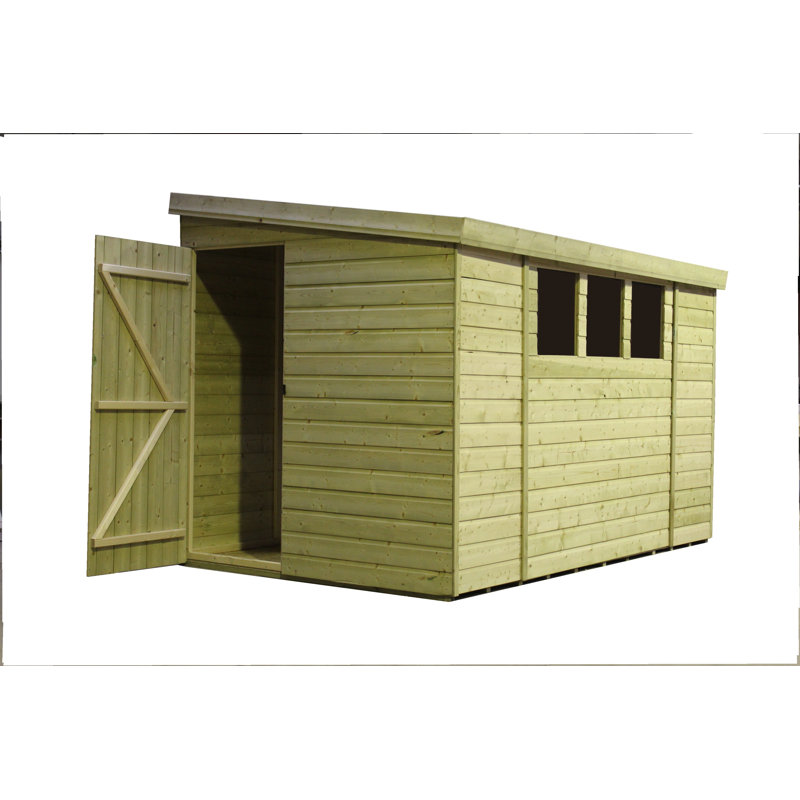 6 Ft. W x 12 Ft. D Shiplap Pent Wooden Shed