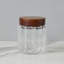 Fluted Glass Canister, Wood Lid-121607809