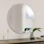Baum Nordic Round Bathroom Framed Mirror Wall Hanging-465117355-529887379