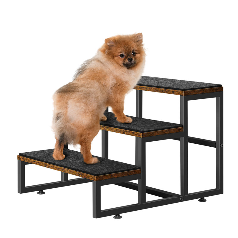 Escalier 3 marches pour chien et chat, brun