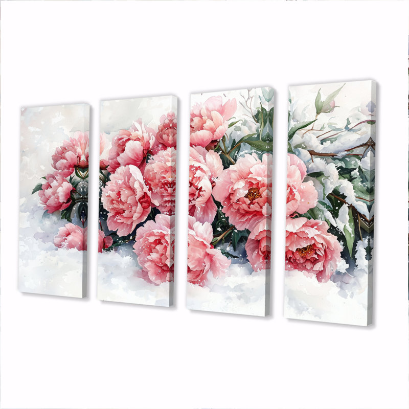Wagner - pivoines - art mural traditionnel, 4, H 28 po x l 48 po
