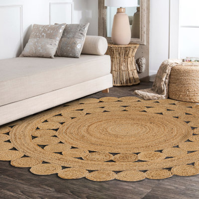 Bodhi Round Natural Jute hippie Circle Natural Rug