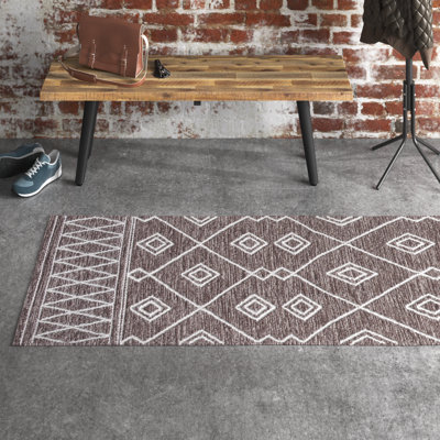 Tapis brun / ivoire Holtby Southwestern