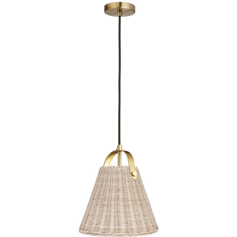 Luminaire suspendu 1 lumière Shenandoah, Laiton vieilli