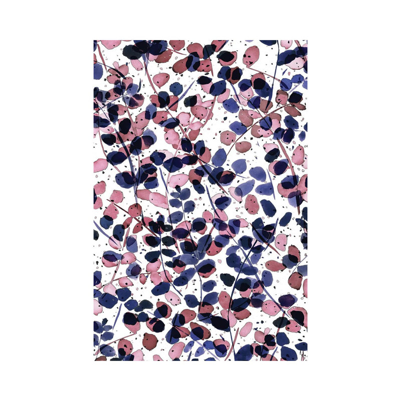 Synergy Indigo Mauve by Jacqueline Maldonado - Wrapped Canvas Painting, 66.04 cm H x 45.72 cm W x 3.175 cm D
