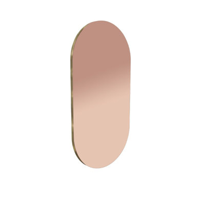 Modern Bronze & Gold Wall Mirror, 17.7 x 33.5 x 0.9 inches | 100% MDF with Ecological Flotal-E Finish | Stylish Home Decor for Living Room & Entryway, Easy Wall-Mount Design, Sleek and Contemporary Look