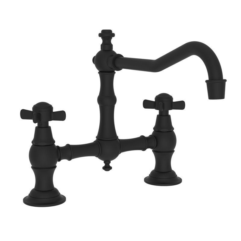 Fairfield Kitchen Bridge Faucet, Flat Black