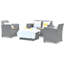 Henryk Plastic 4 - Person Deep Seating Group with Cushions-1893311382