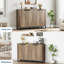 Buffet de 55 po, buffet moderne avec 4 portes et tablettes, table basse d'appoint-466542050