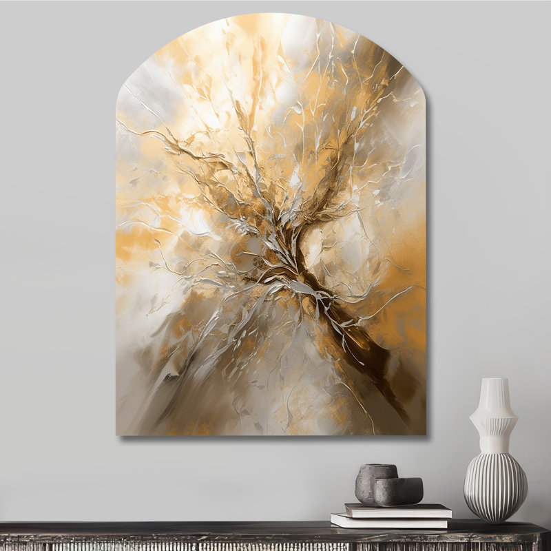 Ron - reproduction d'art asymétrique abstraite, H 34 po x l 25 po