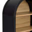 Bibliothèque à 4 niveaux arquée de 43 pouces de hauteur avec tablettes de rangement pour un décor moderne et rétro