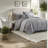 Luxurious 10 Pcs Queen Bedding Sets, Grey Polyester, All-season Elegance