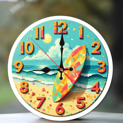 Horloge planche de plage