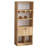Modern Oak Bookshelf, 67.0 x 11.8 x 23.6 inches | 100% Melamine Coated Particle Board, Thickness: 0.7 inches | Numerous Shelves, Wall-Mountable, Solid Color Design | Perfect for Home & Office Storage Solutions