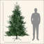Arbre de Noël artificiel 7,5 pi avec 1288 branches, ouverture automatique, base en acier, forme large, branches faciles à façonner-763265434