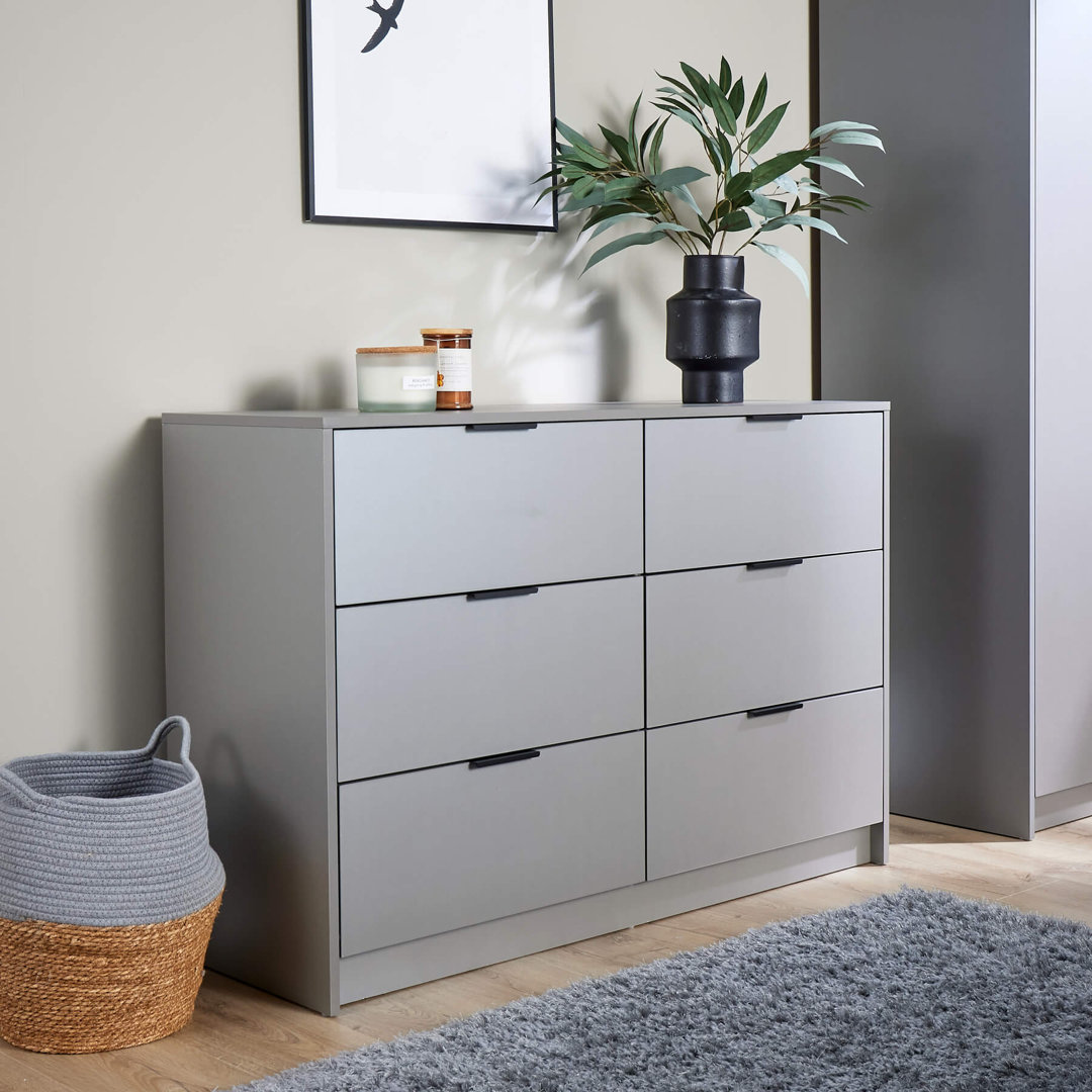 Phoenix 6 Drawer Chest Bedroom Storage Unit