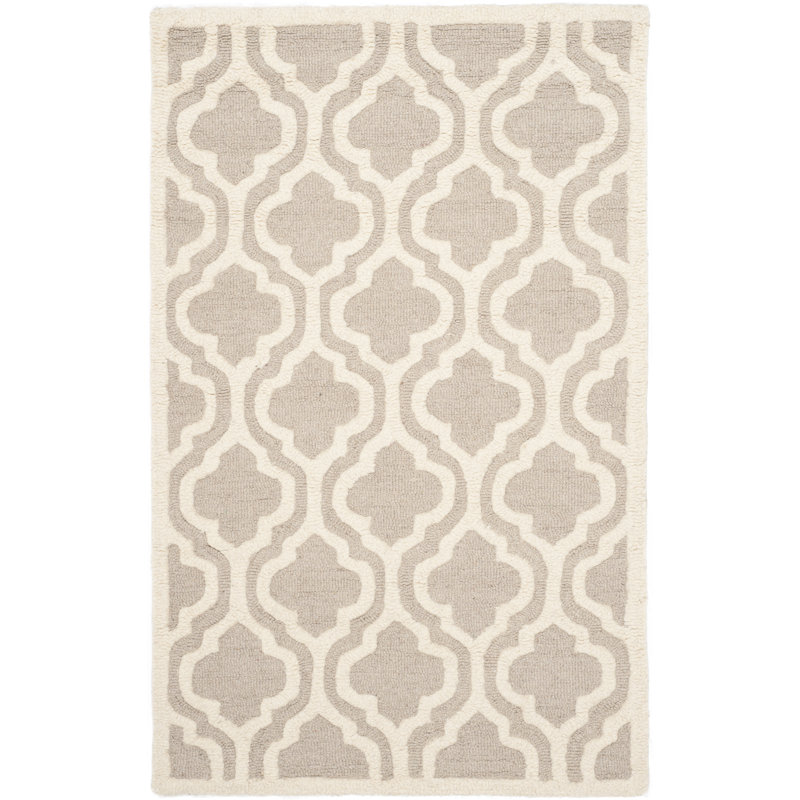 Cannen Hand Tufted Wool Geometric Rug, Rectangle 2' x 3'