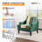  2Pcs Linen Sloping Handrail Small Bedroom Chairs Mid Century Modern Accent Chairs Set Of 2-122587365