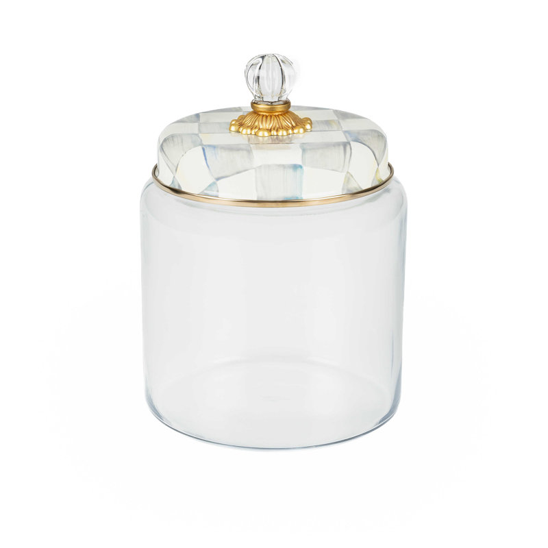 Sterling Check Kitchen Canister, 96 oz.