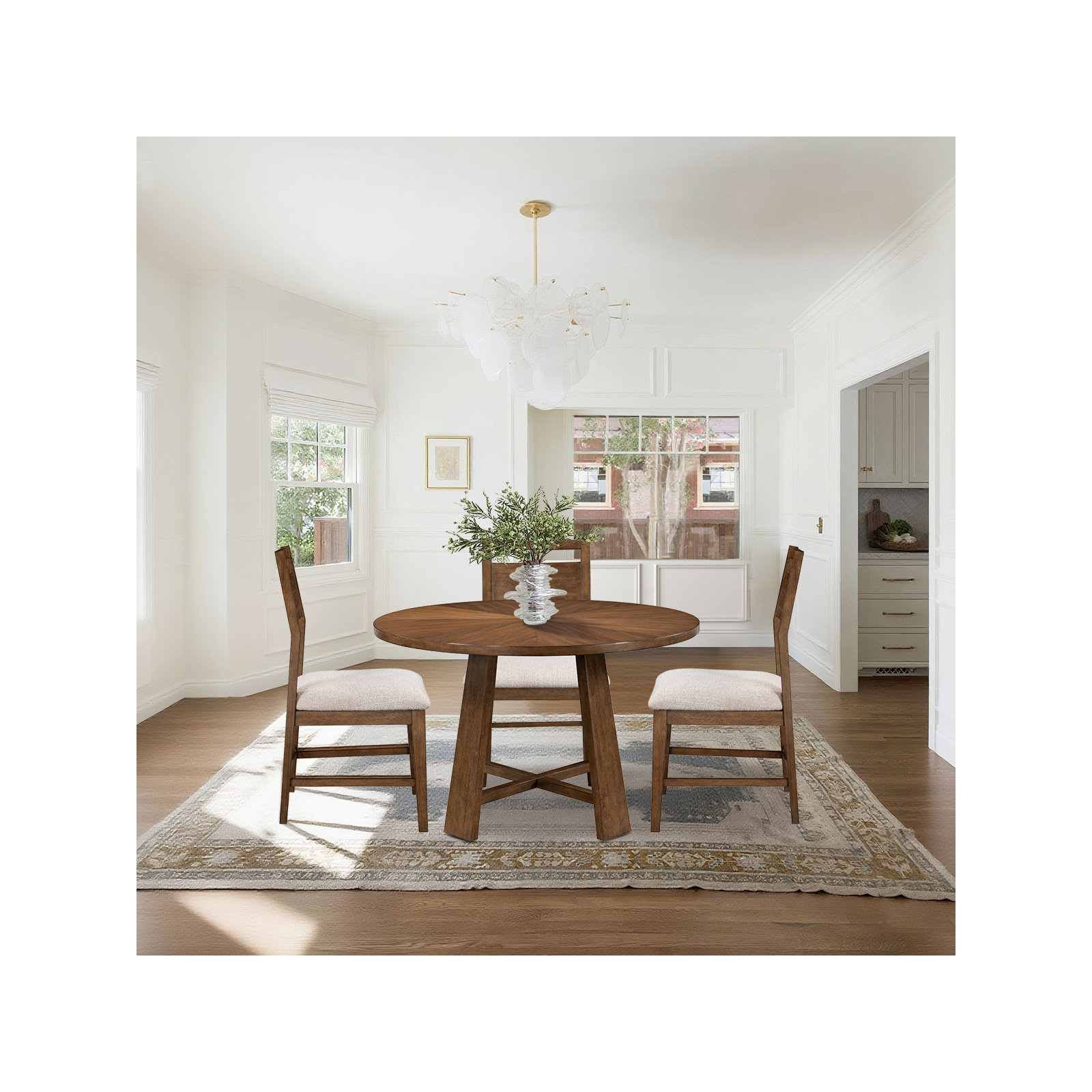 Harper Round Solid Wood Dining Table
