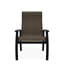 Belle Isle Sling Aluminum Frame Dining Height Supreme Arm Chair with Marine Grade Polymer Arm Accent-425489412-425491431