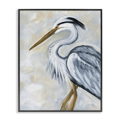 Art de giclée héron bleu discret par Yvette St. Amant
