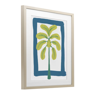 «New Oasis Palm Tree», reproduction encadrée sous verre, conception de Bronwyn Baker