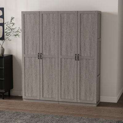 Cornelia Storage Closet with 11 Fixed and Adjustable Shelves by Manhattan Comfort