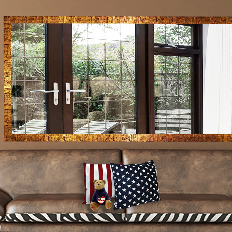 Guildford Wood Flat Wall Mirror, 30" H x 77.5" W