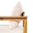 Terassi Outdoor Acacia Wood Sofa, Light Teak Finish With Beige Cushion