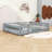 Queen Floor Bed With Safety Guardrails-2120676067