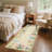 Scalloped Rug Machine Washable Floral Living Room Rugs Non Slip Bedroom Carpet for Nursery Dining Room Dorm Office-60734441-60734428