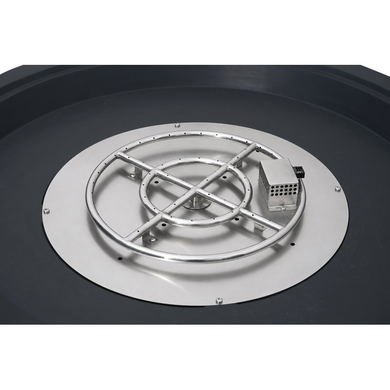 NOUVEAU Foyer à bol en forme de rose au gaz naturel 95 g BTU blanc crème, Gaz naturel, Blanc crème givré