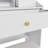 Vanity Desk with Mirror and Lights, Makeup Vanity Table with Charging Station & Hair Dryer Holder, Small Dressing Table with 2 Drawers, 5 Cabinets and Storage Stool, 3-Color Dimmable LED Mirror, White-1386428603