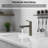 Modern 2-In-1 Fountain Flow Bathroom Faucet - Gun Gray Zinc Deck Mount For Rv & Apartment-122764519