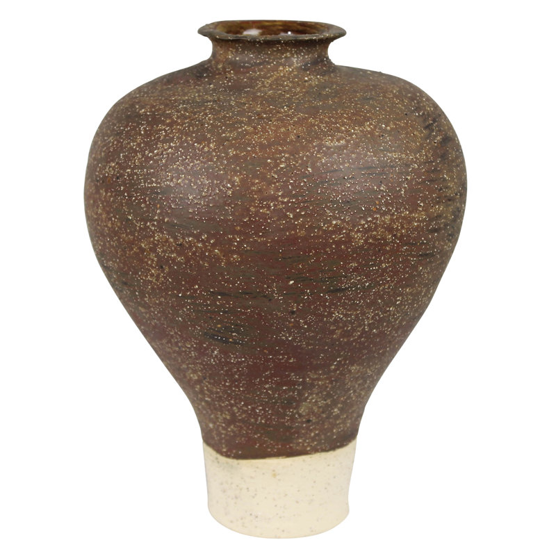 Umbria Narrow Bottom Vase, Ceramic, Brown