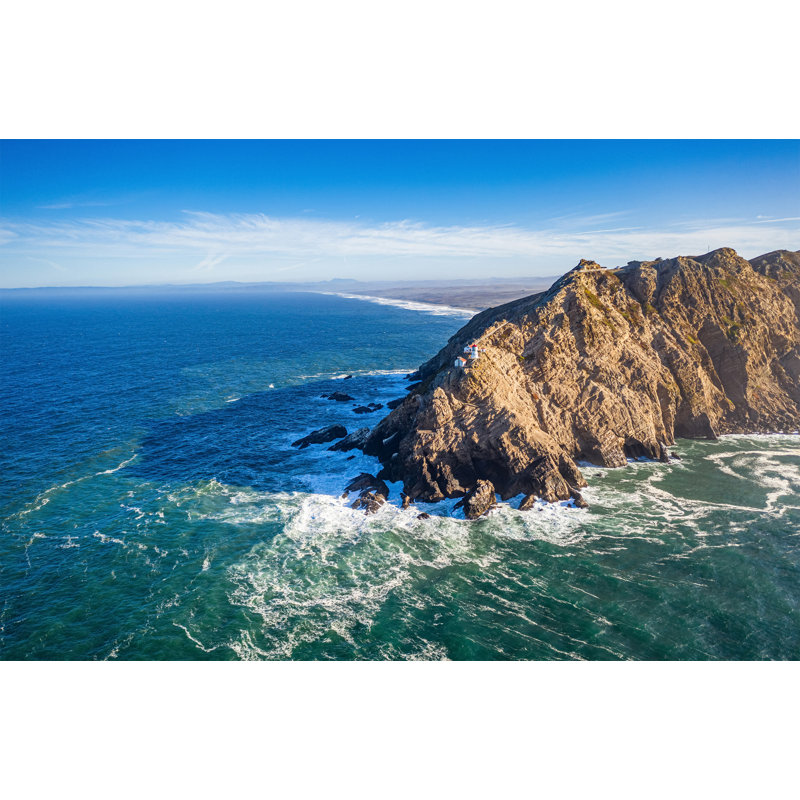 Aerial Vista Of Point Reyes Lighthouse Print by Nathan Turner